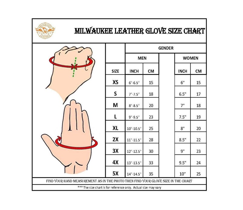 Milwaukee Leather MG7514 Men's Brown Leather with Gel Palm Motorcycle Gloves W/Protective Knuckle - Large - Image 2